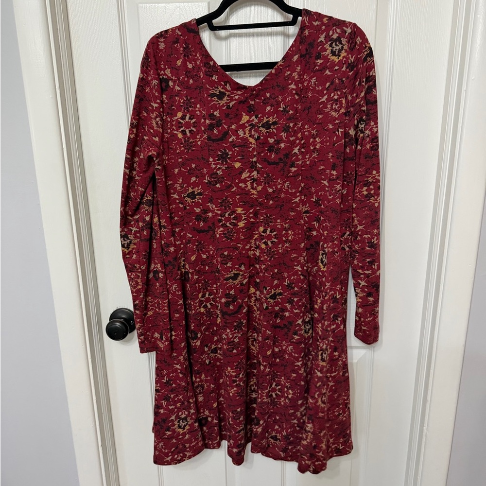 PERUVIAN CONNECTION Persian‎ Swing Dress in subtle floral print large - Picture 6 of 8